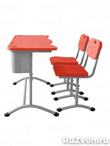 Школьная мебель: парты, стулья. фото 11