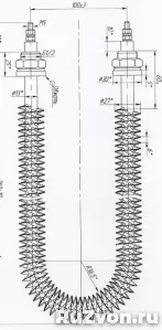 ТЭН оребренный для оборудования, аналог фото