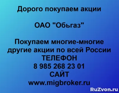 Покупка акций «Обьгаз» фото