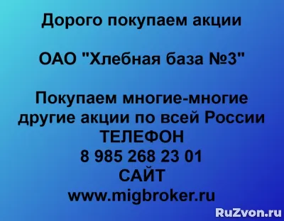 Покупка акций «Хлебная база №3» фото