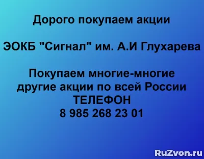 Покупка акций «ЭОКБ Сигнал им. А.И. Глухарева» фото