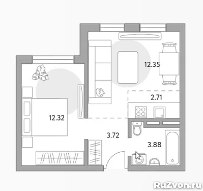 Продается 2-х комнатная квартира евро ЖК Аникеевский фото