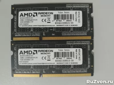 Оперативная память AMD SO-dimm DDR3 8Gb (2 х 4Gb) фото