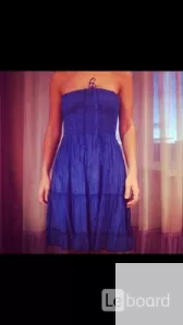 Сарафан новый 44 46 м размер синий клеш летний платье на мор фото