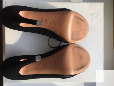 Туфли casadei италия новые размер 39 замшевые черные платфор фото 4