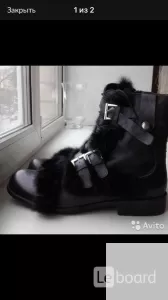 Ботинки новые мужские зима кожа черные 43 размер сапоги внут фото